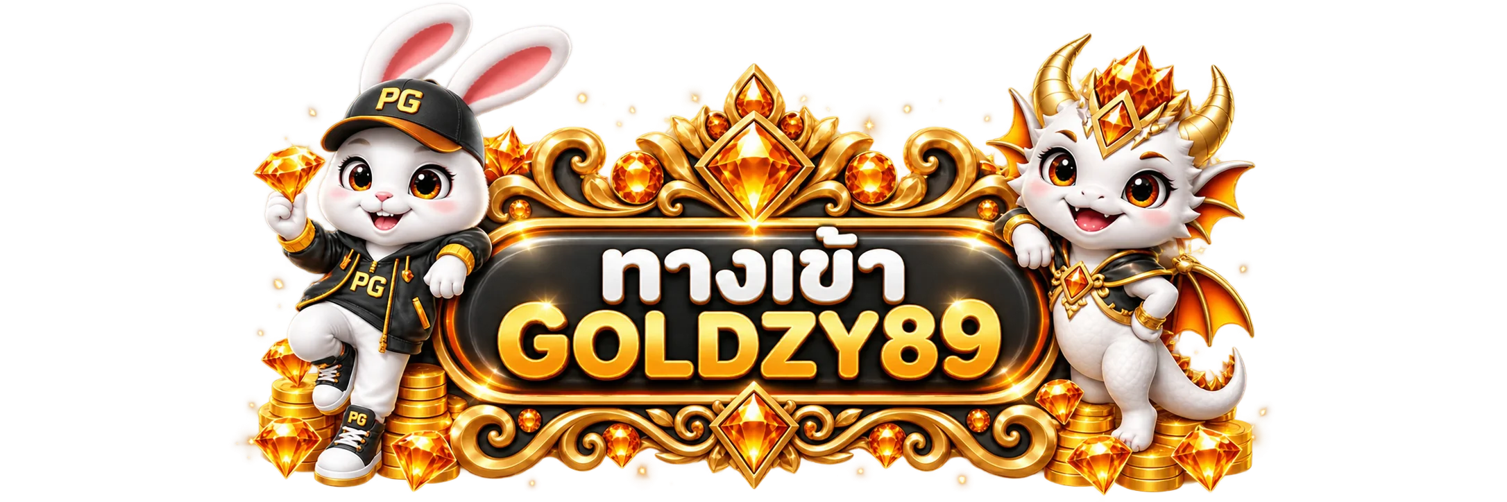 ป้ายเข้าสู่ระบบ GOLDZY89 และมาสคอต PG